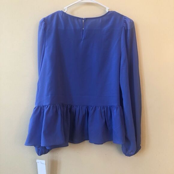 French Connection Crepe Light Georgette Peplum Top - Picture 7 of 8